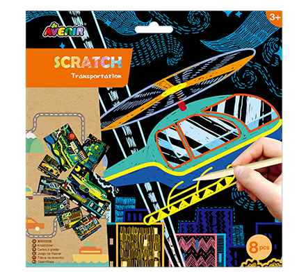 Wydrapywanki Pojazdy 8 szt. Scratch Transportation - Avenir