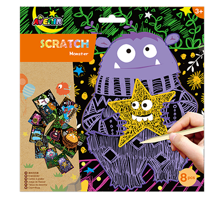 Wydrapywanki Potworki 8 szt. Scratch Monster - Avenir