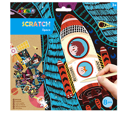 Wydrapywanki Kosmos 8 szt. Scratch Space - Avenir