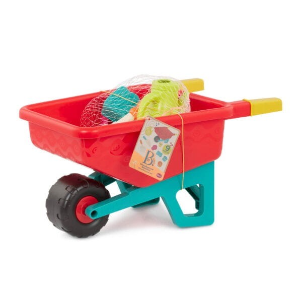 Taczka dla dzieci z konewką i zabawkami do piasku b.toys
