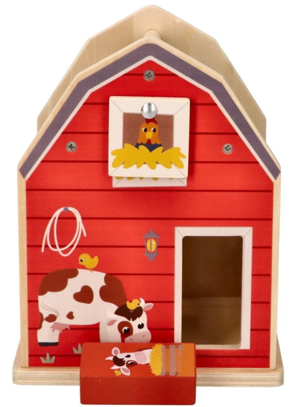 Sorter czerwona farma klocki zwierząt Adam Toys