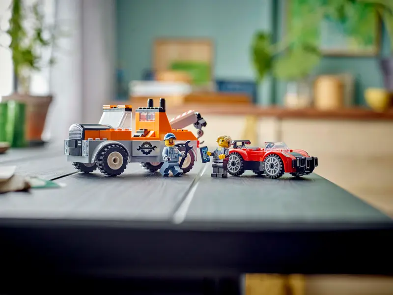 Samochód pomocy drogowej i naprawa sportowego auta Lego 60435