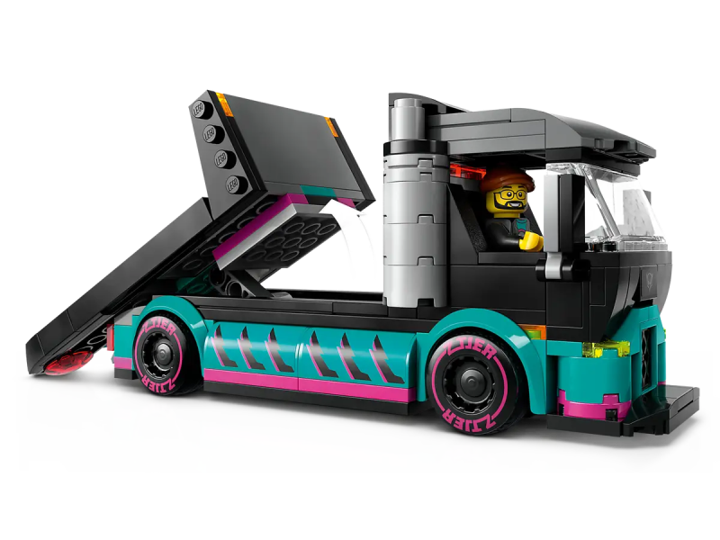 Samochód wyścigowy i laweta Lego 60406