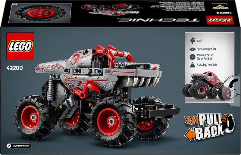 Lego 42200 Monster Jam ThunderROARus z napędem typu pull-back