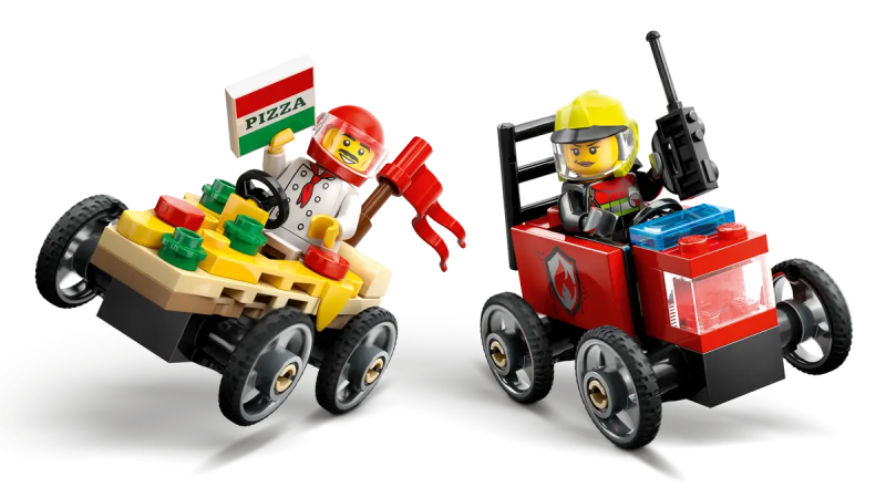 Lego 60458 Zestaw wyścigówek: pizza kontra wóz strażacki