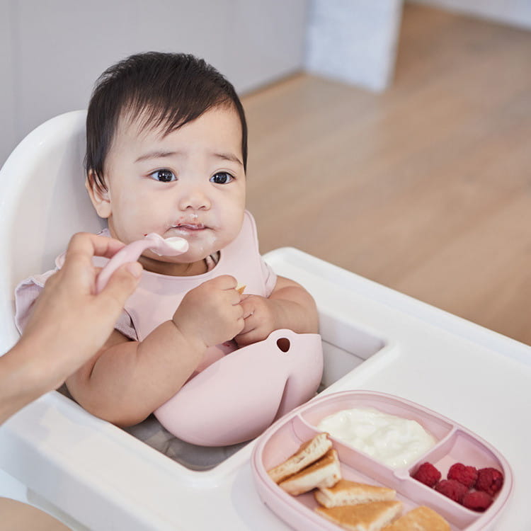 b.box talerzyk z przyssawką 2w1, różowy,