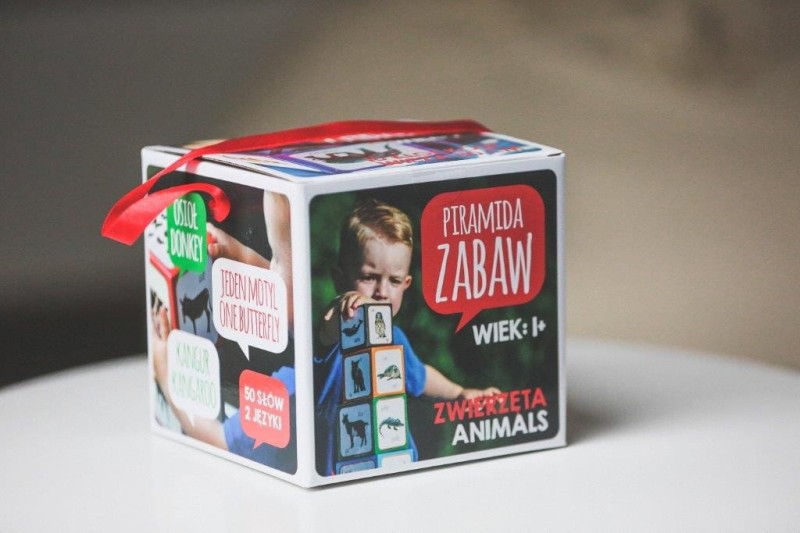 Kartonowe Klocki Wieża Zwierzęta - Piramida Zabaw