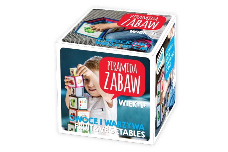 Kartonowe Klocki Wieża Owoce i Warzywa - Piramida Zabaw