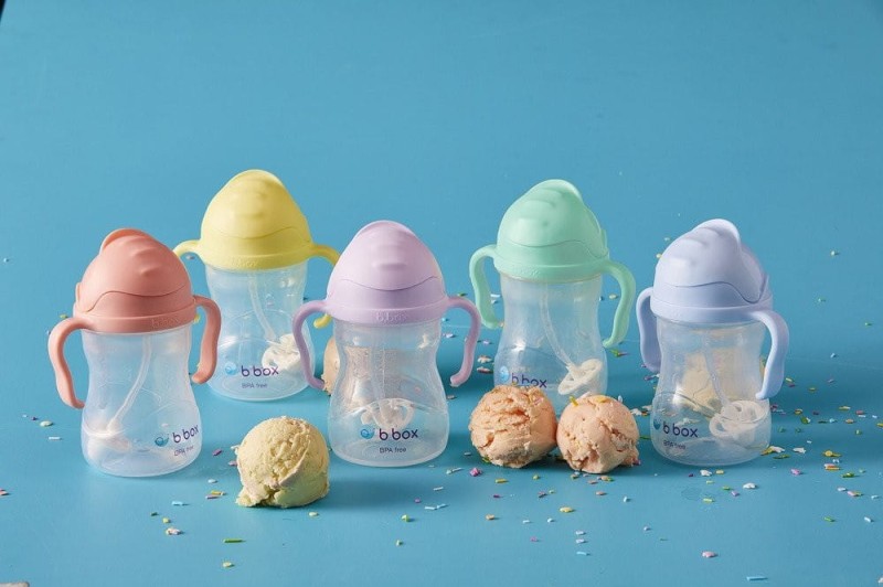 NOWY innowacyjny bidon ze słomką, kubek niekapek Gelato Bubblegum - B.box