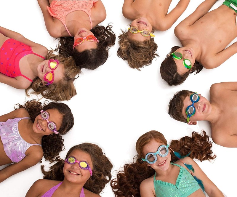 Okularki do pływania Różowe Rzęsy - Bling2O