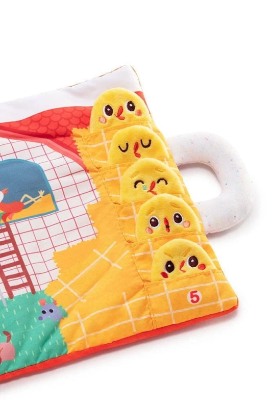 Książeczka Sensoryczna miękka Kurka i pisklaki - Lilliputiens