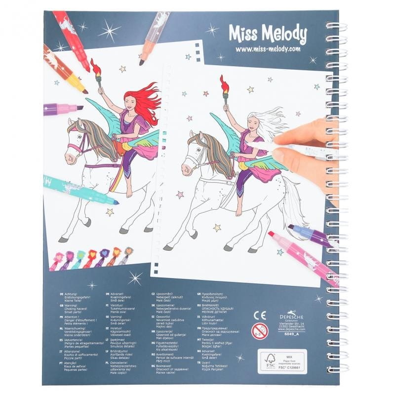 Kolorowanka z Magicznymi Pisakami Konie - Miss Melody