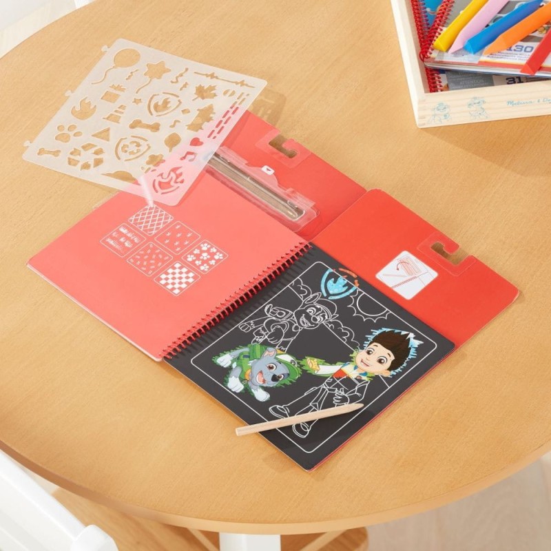 Zdrapywanki Psi Patrol z Szablonem i Rysikiem Marschall - Melissa & Doug