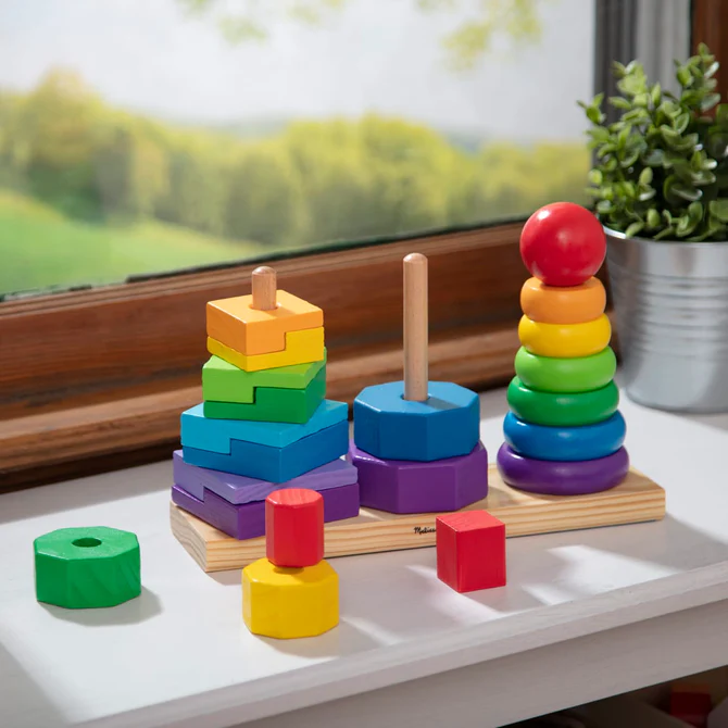 Sorter Drewniany 3 Wieże - Melissa & Doug
