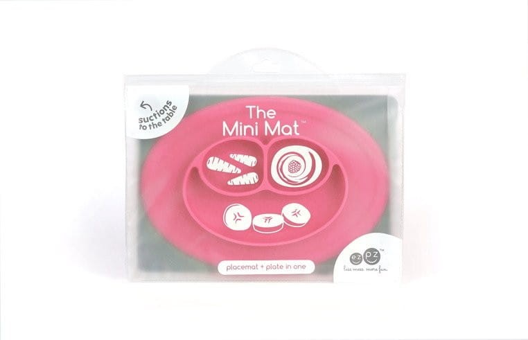 Silikonowy Talerzyk Podkładka 2w1 Różowy Mini Mat - ezpz