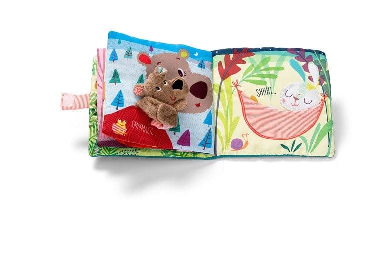 Miękka Książeczka Sensoryczna z Pacynką Niedźwiadek Cesar - Lilliputiens