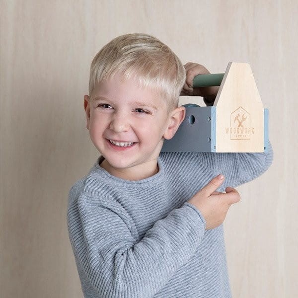 Skrzynka z Drewnianymi Narzędziami i Śrubami Toolbox - Little Dutch