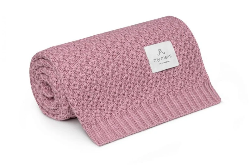 Bambusowy Kocyk Vintage Pink 80x100 cm Chain - My Memi