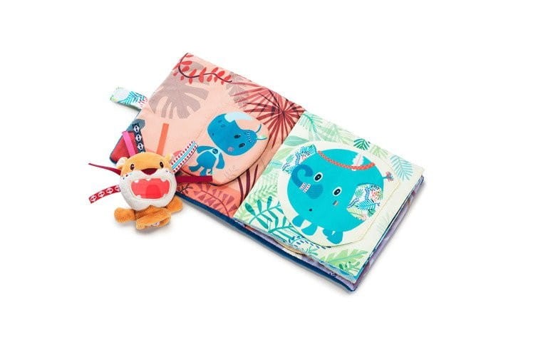 Miękka Książeczka Sensoryczna z Pacynką Lew Jack - Lilliputiens