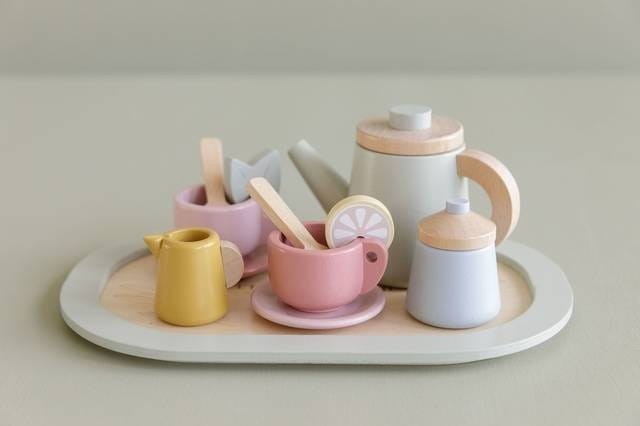 Drewniany zestaw herbaciany Tea set - Little Dutch
