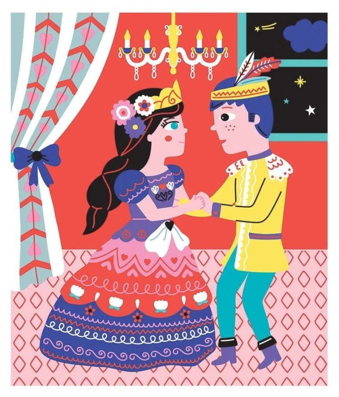 Zestaw kreatywny do zdrapywania Księżniczki 8 szt. - Janod