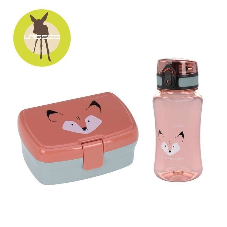 Zestaw Lunchbox + Tritanowa butelka About Friends Lis - Lassig