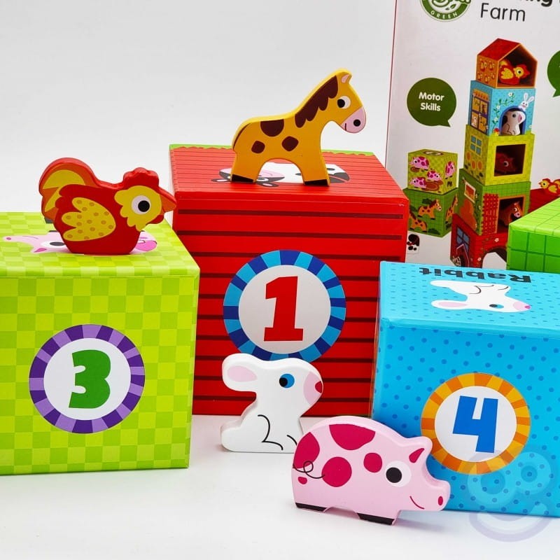 Pudełka Układanka ze Zwierzątkami Farma - Woopie