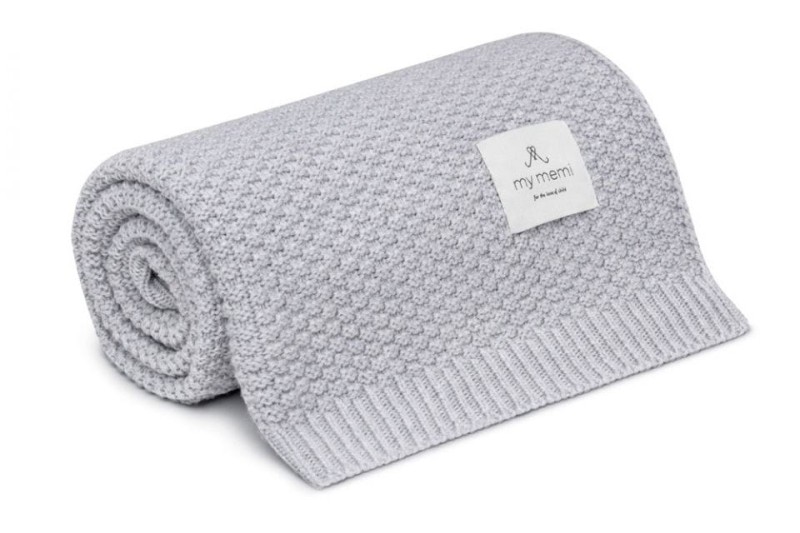 Kocyk ze 100% Wełny Merino Szary Premium Collection - My Memi
