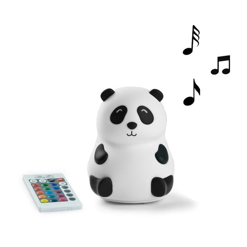 Miękka Silikonowa Lampka LED z pilotem i głośniczkiem Panda - Rabbit & Friends