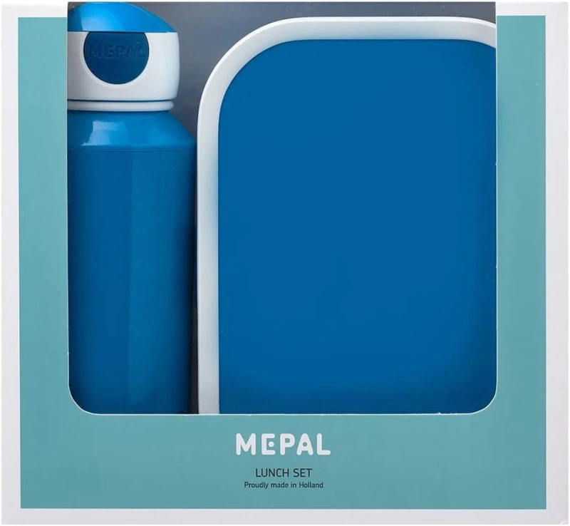 Śniadaniówka do Szkoły i Bidon Zestaw Niebieski - Mepal