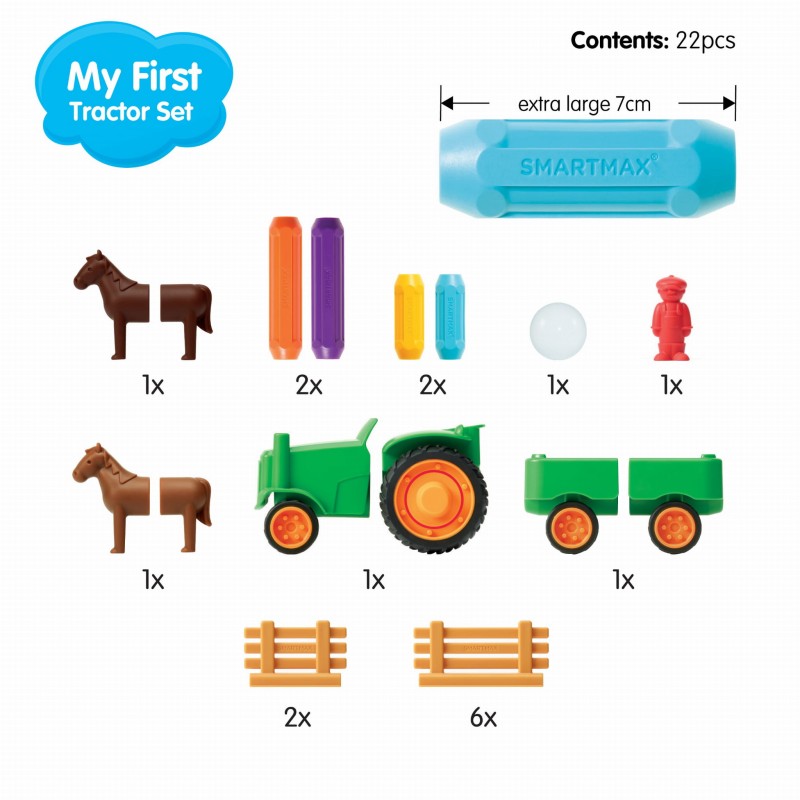 SmartMax My First Tractor Klocki Magnetyczne