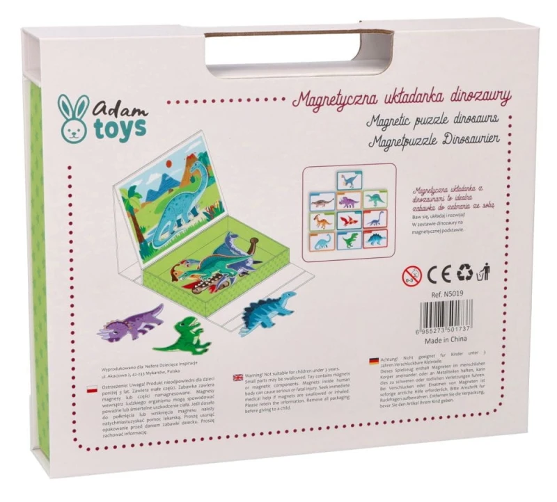 Magnetyczna Układanka Dinozaury - Adam Toys