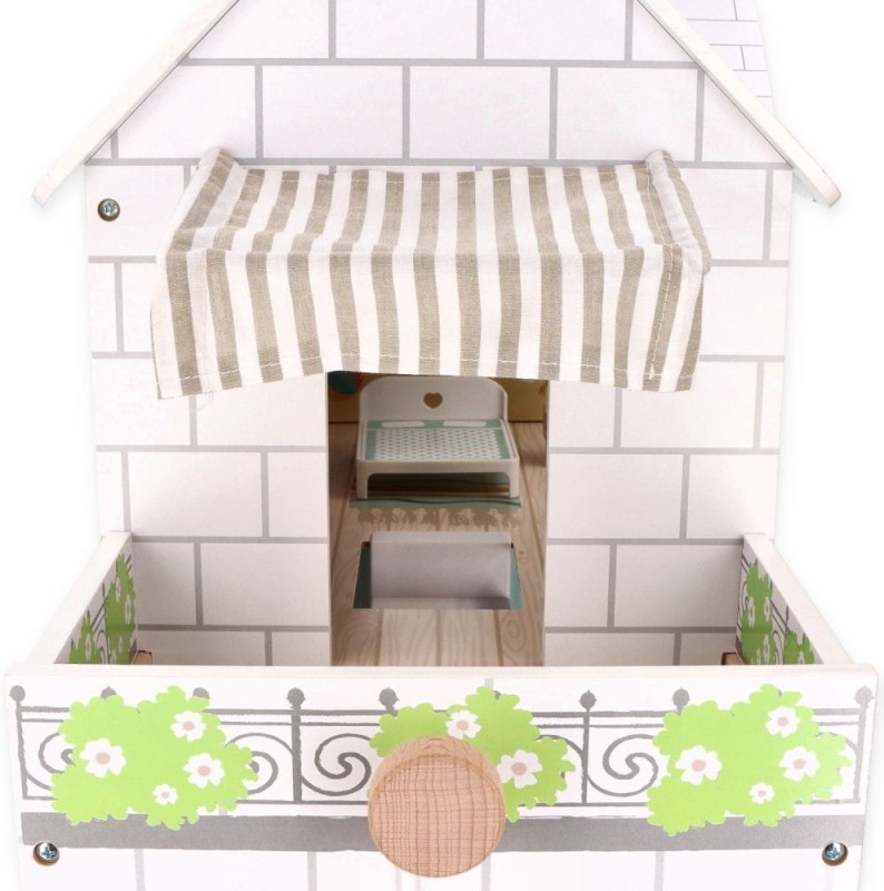 Piętrowy Domek dla Lalek z Windą i Mebelkami 80 cm - Adam Toys