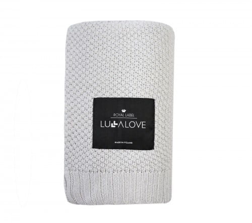Kocyk Bambusowy 80x100 cm Szary Splot Makaronik - Lullalove