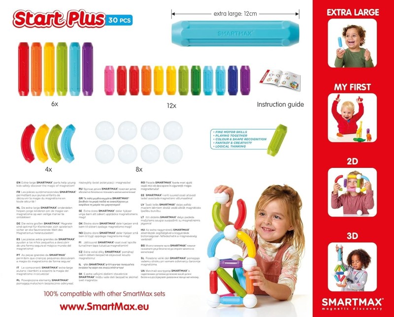 SmartMax Klocki Magnetyczne zestaw Starter Plus 30 eel.