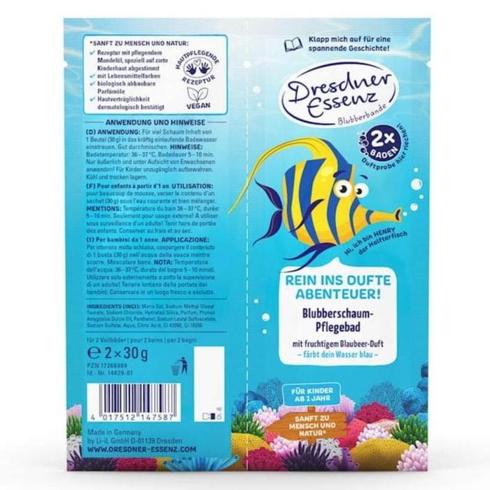 Musująca Sól do Kąpieli Rybka Henry Bubble Gang 2x 30g - Dresdner Essenz