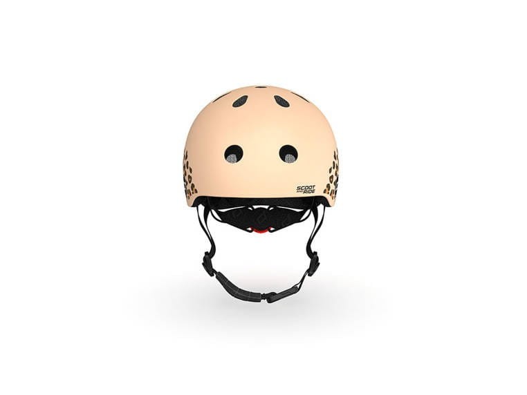 Kask ochronny z lampką LED na hulajnogę i rower dzieci 1-5 lat Leopard - Scoot & Ride