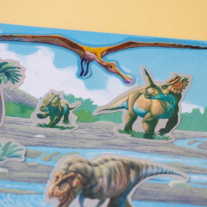 Naklejki wielorazowe 100 szt. Dinozaury - Londji