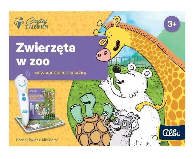 Zwierzęta w ZOO zestaw pióro Albik i Interaktywna Książka Czytaj z Albikiem