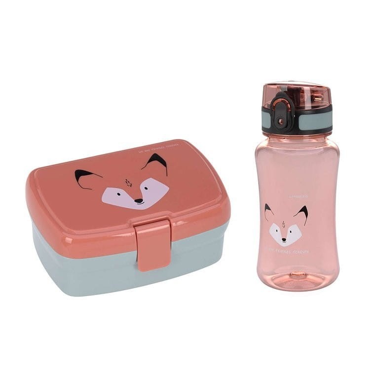 Zestaw Lunchbox + Tritanowa butelka About Friends Lis - Lassig