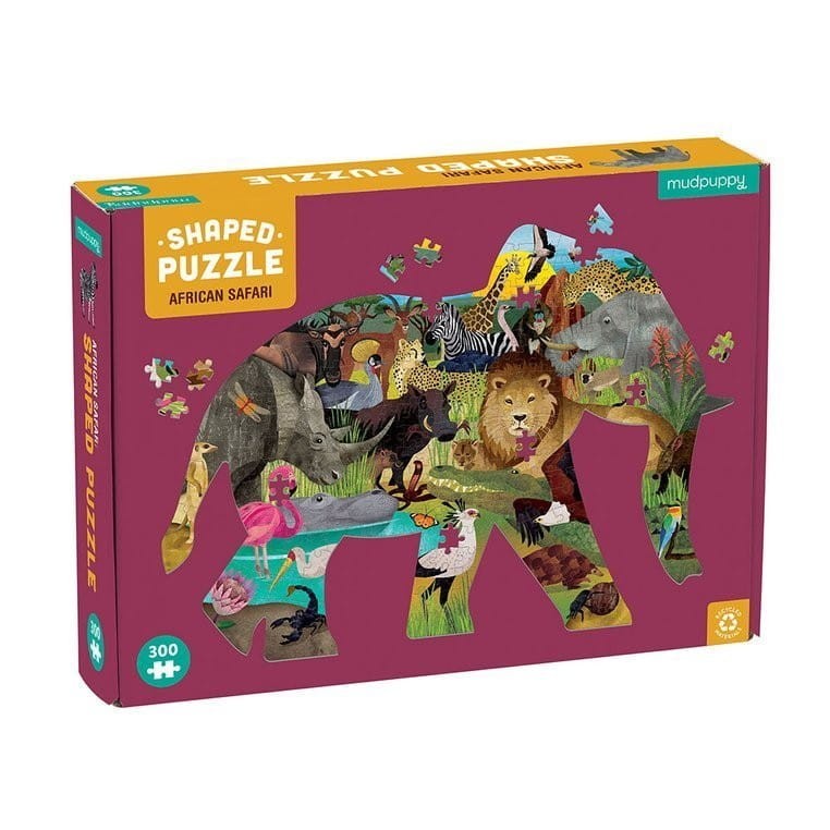 Puzzle kształty Słoń Safari 300el. - Mudpuppy