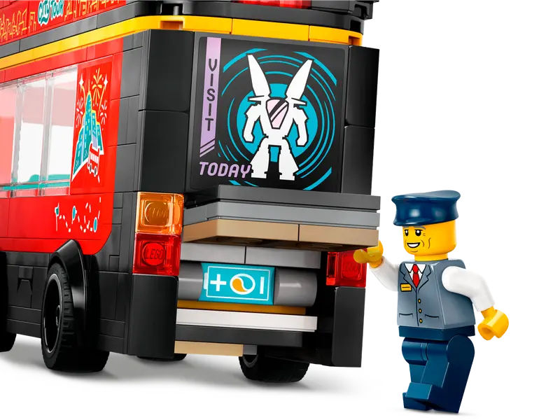 Czerwony, piętrowy autokar Lego 60407