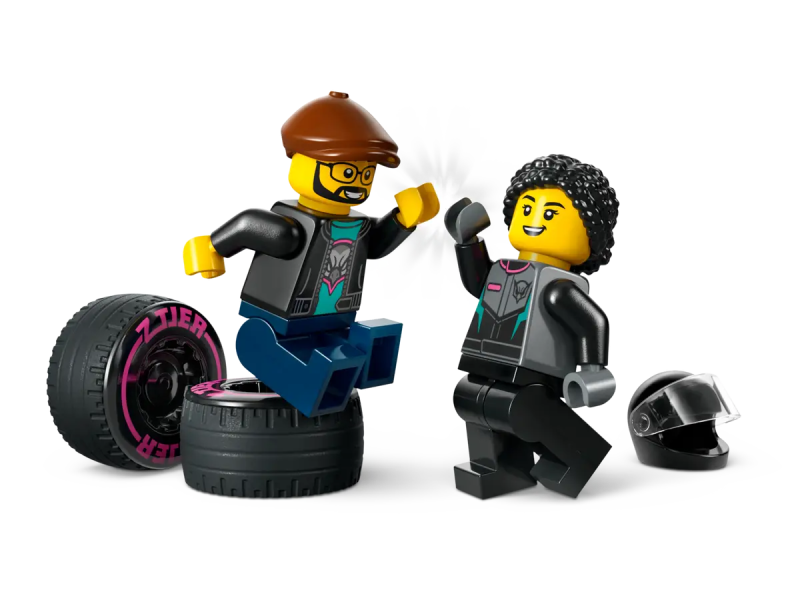 Samochód wyścigowy i laweta Lego 60406