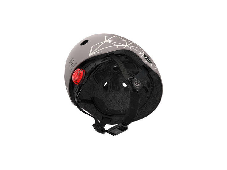 Kask z lampką LED na hulajnogę i rower dzieci 1-5 lat Brown Scoot & Ride