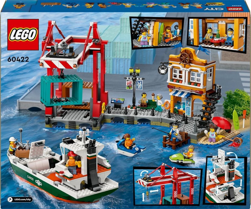 Lego 60422 Nadmorski port ze statkiem towarowym