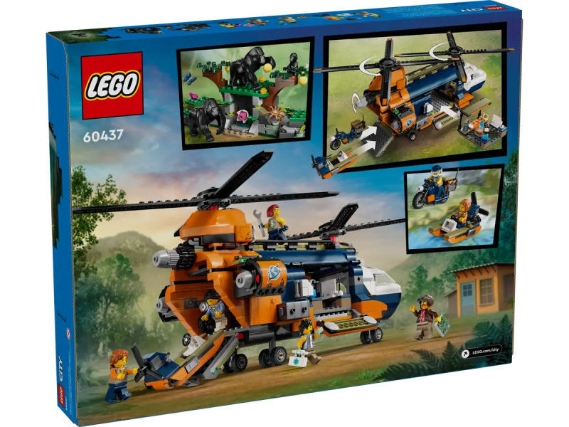 Lego 60437 Helikopter badaczy dżungli w bazie