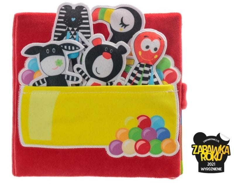 Materiałowa książeczka sensoryczna z postaciami - Mom's Care