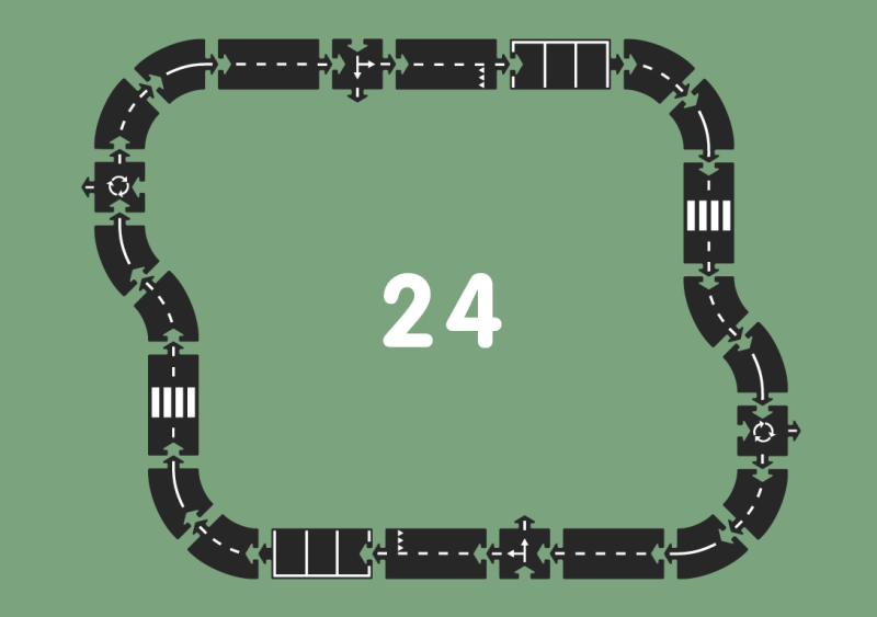 Puzzle droga do układania 24 el. Highway - Waytoplay