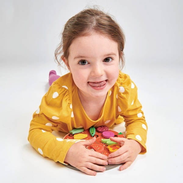 Drewniana Pizza z Dodatkami - Tender Leaf Toys