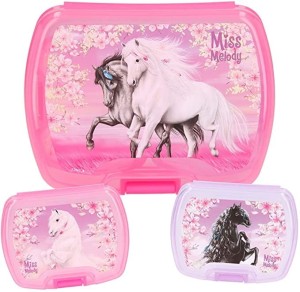 LunchBox 3w1 Pudełka Śniadaniówki Konie - Miss Melody